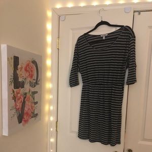 Half sleeve striped dress